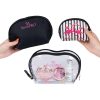 Portfard Travel Transparent & Black, SensoPRO Flamingo, set 3 buc