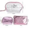 Portfard Travel Transparent & Pink, SensoPRO Liberty, set 3 buc