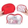 Portfard Travel Transparent & Red, SensoPRO Flamingo, set 3 buc