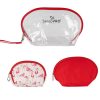 Portfard Travel Transparent & Red, SensoPRO Flamingo, set 3 buc