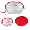 Portfard Travel Transparent & Red, SensoPRO Flamingo, set 3 buc