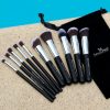 Set 10 Pensule Machiaj Profesionale SensoPRO Milano, Classy Black + CADOU