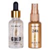 Set 2 in 1 Primer Machiaj + Spray Fixare Machiaj Kiss Beauty 24K Gold