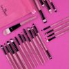 Set 20 Pensule Machiaj Profesionale SensoPRO Milano Travel Pink + CADOU