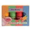 Set 3 Lip Oil + 1 Lip Gloss Kiss Beauty #03