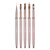 Set 5 Pensule Manichiura Nail Art & Constructie Unghii LUXORISE, Rose Gold