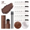 Set Sprancene Derol Perfect Outline Eyebrow Styling #01 Dark Brown