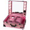 Statie Makeup Portabila Profesionala cu Lumini, Pink Delight – LUXORISE